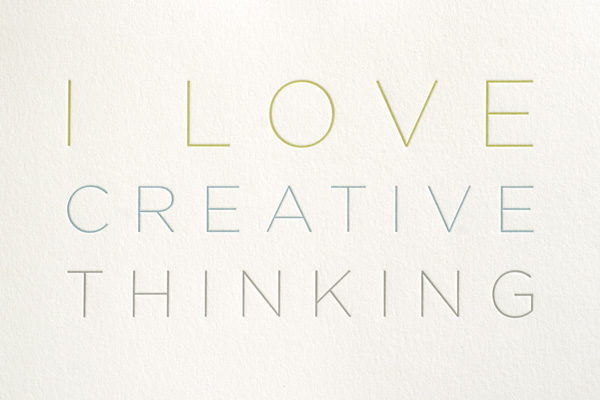 I Love Creative Thinking Typography